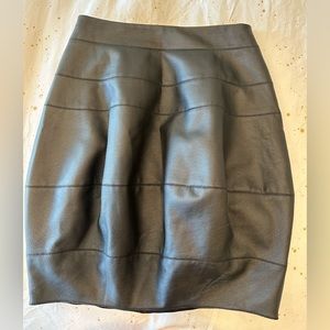 Black faux leather bubble skirt size 8
